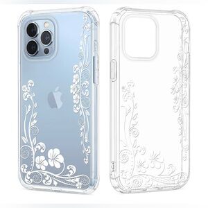 Floral Clear Phone Case for iPhone 13 Pro Max